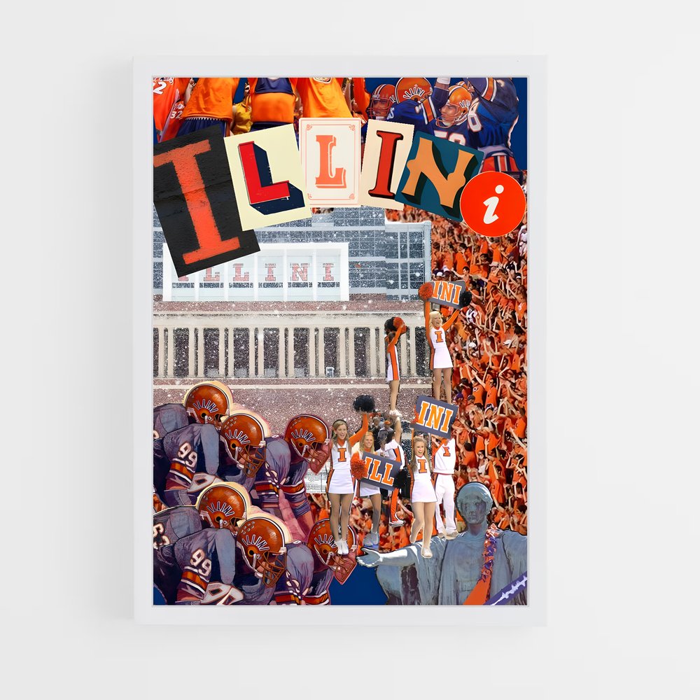 Poster Fighting Illini Spirit – affiche Basketball (vue 3)